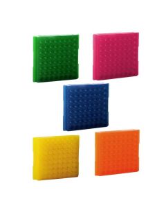 BioPlas 64 Well Microcentrifuge Tube Rack Assorted 5/Pk