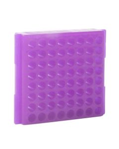 BioPlas 64 Well Microcentrifuge Tube Rack Lavender 5/Pk
