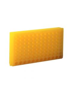 BioPlas 96-Well Microcentrifuge Tube Rack Yellow 5/Pk