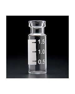 Restek Crimp Vial Convenience Kit, PTFE/Natural Rubber Septa, Untreated, Amber w/Silver Cap, 2.0 mL, 11 mm, 100-pk.