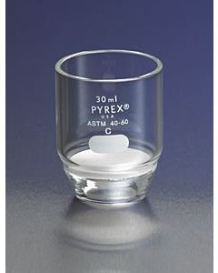 Corning Pyrex 30 ml Low Form Gooch Crucible With 30 mm Diameter Coarse Porosity Fritted Disc