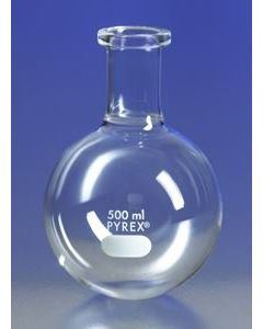 Corning Pyrex 3l Short Ring Neck Boiling Flask, Round Bottom