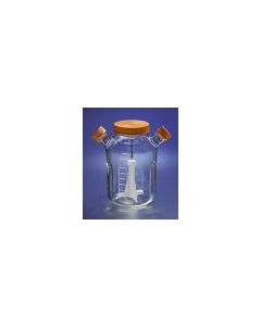 Corning 3l Corning Reusable Glass Spinner Flask With 120 mm Flat Center Cap And 2 Angled Sidearms