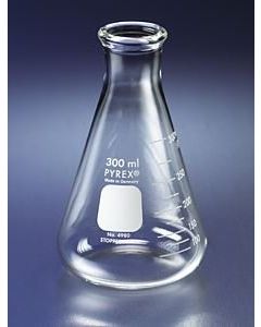 Corning Pyrex 1l Narrow Mouth Erlenmeyer Flasks With Heavy Duty Rim