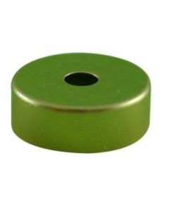 JG Finneran 20mm Gold Tin Flate Magnetic Seal, 8mm Hole, 0.100" Tan Ptfe/White Silicone-lined Qty (100)