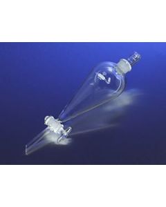 Corning Pyrex 2l Squibb Glass Separatory Funnel, Glass Standard Taper Stopper And Standard Taper Stopcock