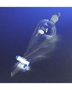Corning Pyrex 4l Squibb Separatory Funnel, Ptfe Product Standard Stopcock, Glass Standard Taper Stopper