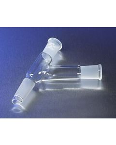 Corning Pyrex Three-Way 120° Angle Connecting Adapter With 24/40 Standard Taper Joints
