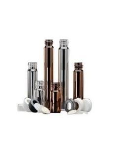 JG Finneran 20ul Amber Vial, 24-400mm Solid Top White Polypropylene Closure, 0.100" Ptfe/Silicone-lined Qty (72)