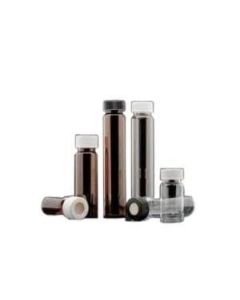 JG Finneran 20ul Amber Vial, 24-400mm Solid Top White Polypropylene Closure, Ptfe-lined Qty (100)