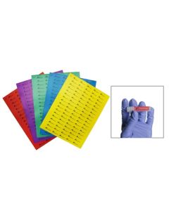 Bel-Art Cryogenic Storage Label Sheets; 33x13mm For 1.5-2mL Tubes, Assorted (2125 Labels)