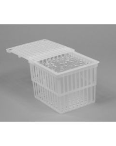 Bel-Art Polypropylene Test Tube Basket; 5 x 4 x 4 In., With Lid