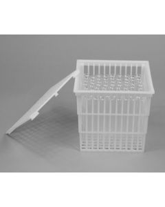 Bel-Art Polypropylene Test Tube Basket; 6 x 6 x 6 In., With Lid