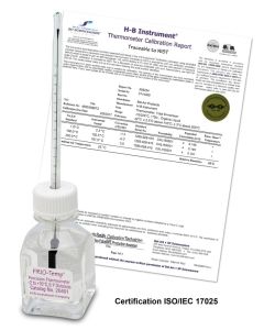 Bel-Art, H-B Frio-Temp Incubator Verification Thermometer With Individual Calibration Report; 15 To 30c