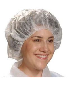 AlphaPro Bouffant, White, Bulk, Size 21"