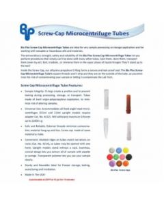 BioPlas 4215r Screw Cap With O-Ring For Microcentrifuge Tubes, Natural, (Pack Of 1000)
