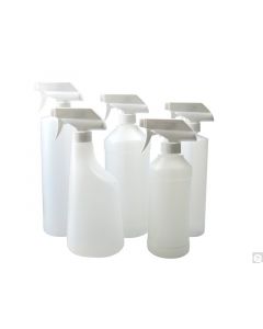 Qorpak 32oz (950mL) Nat.Nylon/Pe Modern Round w/28-400 White Polyprop.Industrial Trigger Sprayer