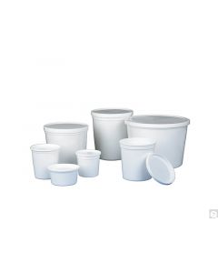 Qorpak 86oz (2500mL) Hdpe White Storage Container With Snap-On Lid