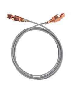 Chemglass Life Sciences Wire, 5ft Lgth, Bonding & Grounding, Carbon Steel, Clear Vinyl Insulation