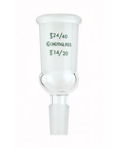 Chemglass Life Sciences Cg-1002-31 Enlarging Connecting Adapter, 14/20 Inner Joint, 1/EA