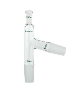 Chemglass Adapter, Distillation, 75, 14/20 Inner Jts, 10/18 Thermometer Jt For 25mm Immersion, 1/EA