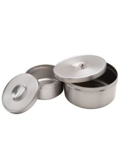 Chemglass Dish Only, 100 X 65mm, Oil Bath, Stainless Steel, 1/EA