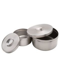 Chemglass Dish Only, 150 X 75mm, Oil Bath, Stainless Steel, 1/EA