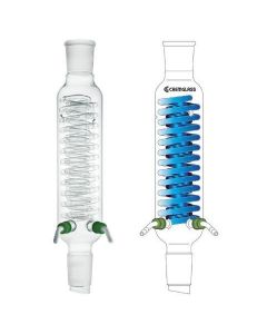 Chemglass High Efficiency Air Condenser, 200mm, 24/40 Outer & Inner Joints, 1/EA