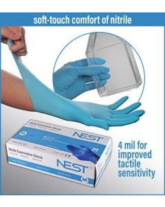 Chemglass Cg-1790-03 Gloves, Medium, Nitrile Glove, Blue Glove