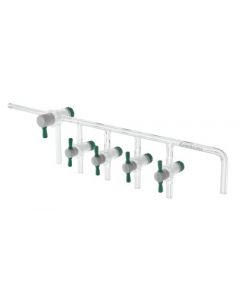 Chemglass 4-Place Gas Manifold, Ptfe Stopcock