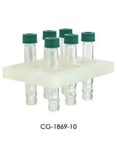 Chemglass Polypropylene Plate W/O-Rings Installed To Hold The Glass Vessels Firmly In Place, 1/EA