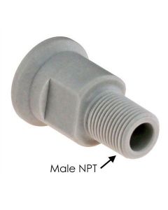 Chemglass Adapter, 1" Beaded Pipe To 1" Malenpt Made From Glass Filled Tfe