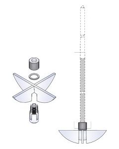 Chemglass 3mm Diameter Pin, Glass Filled Ptfe