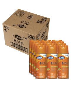 CloroxPro 4 in One Disinfectant & Sanitizer, Citrus Scent, 14 oz, 12/CS