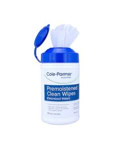 Antylia Control Company Cole-Parmer Essentials Clean Wipes, 100% DI Water; 100 Wipes/Canister