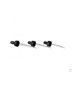 Qorpak 20-400 Black Polypropylene Unlined Glass Dropper Assembly - 7 x 75mm Pipet
