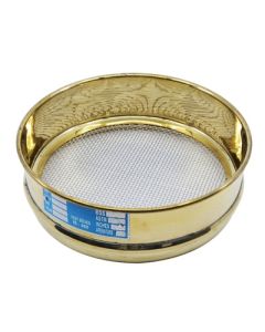 Eisco Labs Test Sieve, 8 Inch - Full Height - Astm No. 10 (2.0mm) - Brass Frame With Stainless