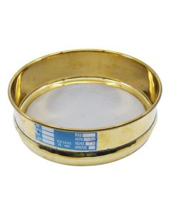 Eisco Labs Test Sieve, 8 Inch - Full Height - Astm No. 230 (63μm) - Brass Frame With Stainless