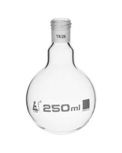 Eisco Labs Boiling Flask With 19/26 Joint, 250ml Capacity, Round Bottom, Interchangeable Screw