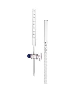Eisco Labs Burette, 25ml - Class B - Glass Stopcock - White Graduations - Borosilicate Glass