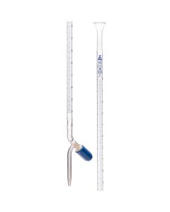 Eisco Labs Burette, 10ml - 17.5" Long, 3/8" Diameter, Class B, Din 385 Compliant, Borosilicate