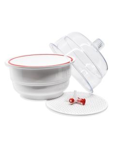 Eisco Labs Desiccator Vacuum, 20cm - Ptfe Plug And Stopcock - Autoclavable