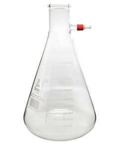 Eisco Labs Filtering Flask, 5000ml - Borosilicate Glass - Conical Shape, With Integral Plastic