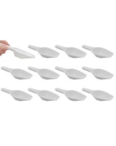 Eisco Labs 12pk Scoops, 10ml (0.3oz) - Polypropylene - Flat Bottom, Excellent For Measuring