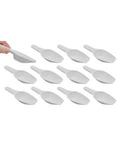 Eisco Labs 12pk Scoops, 50ml (1.7oz) - Polypropylene - Flat Bottom, Excellent For Measuring