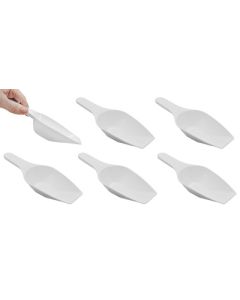 Eisco Labs 6pk Scoops, 100ml (3.4oz) - Polypropylene - Flat Bottom, Excellent For Measuring