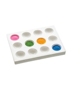 Eisco Labs Spot Plate, 12 Wells - 4.6"L X 3.5"W X 0.4"H - Polyethylene