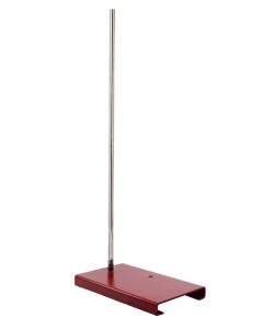 Eisco Labs Rectangular Retort Base & Rod Set - 9"X5.5" Base, 23.6" Rod - Steel
