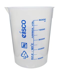 Eisco Labs Large 5000ml (5l) Beaker, Premium Polypropylene (Discontinued)
