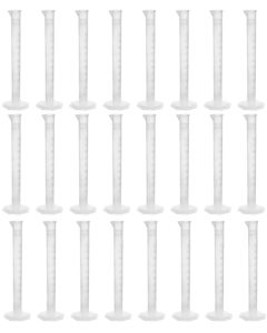 Eisco Labs 24pk Measuring Cylinders, 10ml - Class B - Polypropylene - Raised Graduations